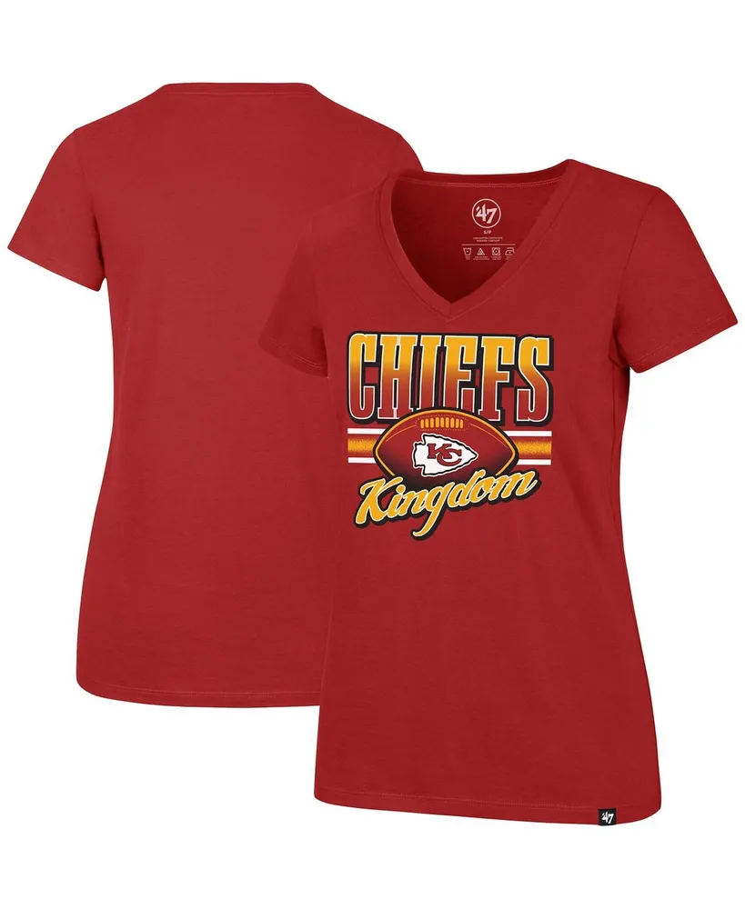 Women's Fanatics Branded Travis Kelce Red Kansas City Chiefs Player Icon  Name & Number V-Neck T-Shirt