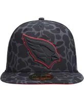 Men's New Era Black Arizona Cardinals Amoeba Camo 59FIFTY Fitted Hat