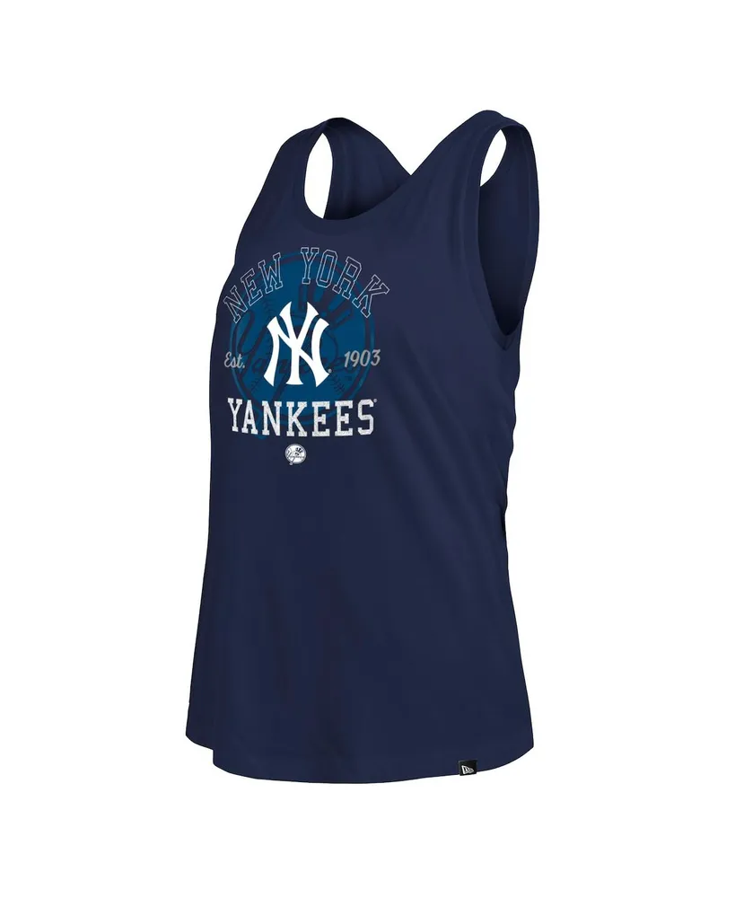Women's New Era Navy York Yankees Open Back Tank Top