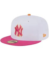 Men's New Era White, Pink York Yankees Old Yankee Stadium 59FIFTY Fitted Hat