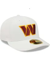 Men's New Era White Washington Commanders Omaha Low Profile 59FIFTY Fitted Hat