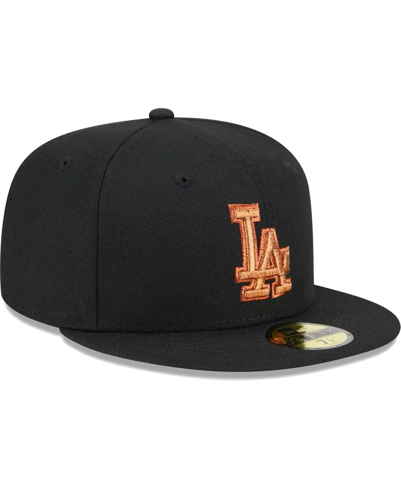 Men's New Era Black Los Angeles Dodgers Metallic Pop 59FIFTY Fitted Hat