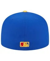 Men's New Era Royal, Yellow Boston Red Sox Empire 59FIFTY Fitted Hat