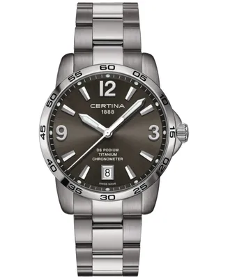 Certina Men's Swiss Ds Podium Titanium Bracelet Watch 40mm