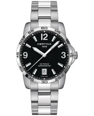 Certina Men's Swiss Ds Podium Stainless Steel Bracelet Watch 40mm