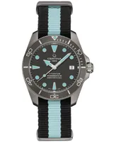 Certina Women's Swiss Automatic Ds Action Diver Black & Blue Stripe Synthetic Strap Watch 38mm