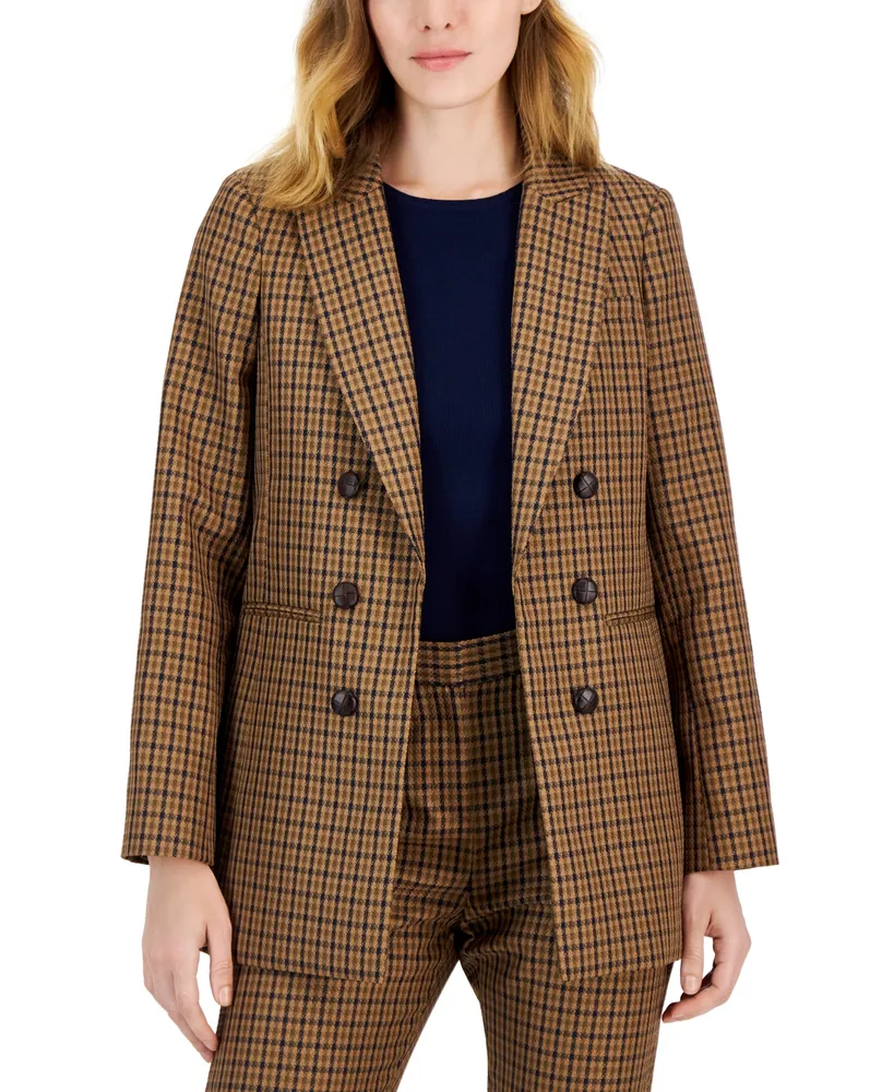 Tahari Asl Women's Houndstooth Boyfriend Blazer