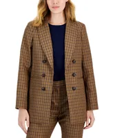 Tahari Asl Women's Houndstooth Boyfriend Blazer