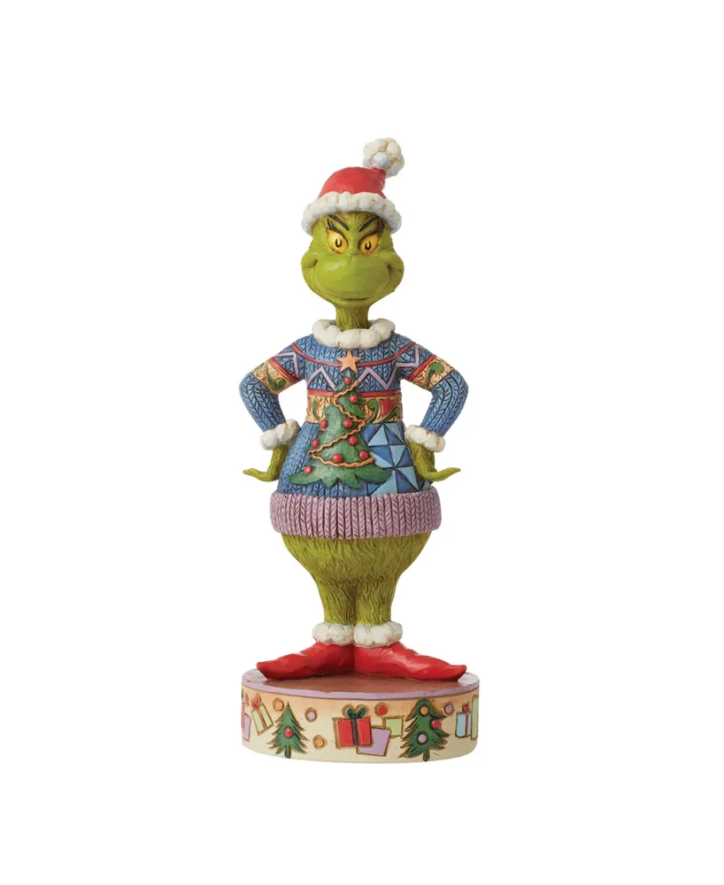 Jim Shore Grinch Wearing Ugly Sweater Figurine