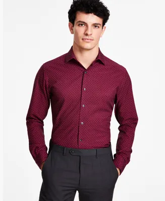 Alfani Men's Slim Fit Diamo Geo Dress Shirt, Created for Macy's