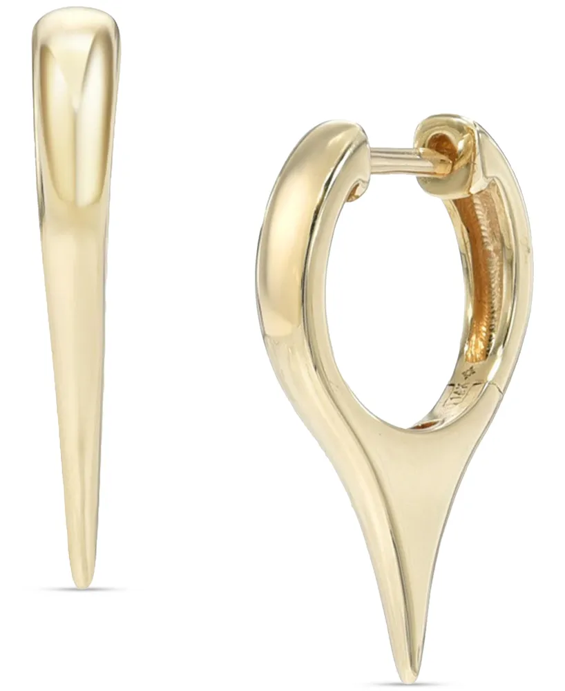 Zoe Lev Dagger Huggie Hoop Earrings in 14k Gold