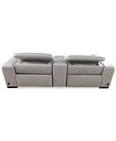 Krofton 3-Pc. Beyond Leather Fabric Sofa with 2 Power Motion Recliners and 1 Console, Created for Macy's