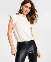 Bar Iii Women's Short-Sleeve Blouson Top, Created for Macy's