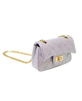 Tiny Treats Girls Classic Quilted Sparkle Mini Handbag