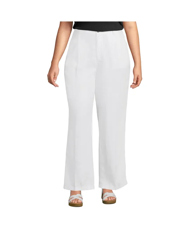 Lands' End Plus Flex High Rise Wide Leg Pants