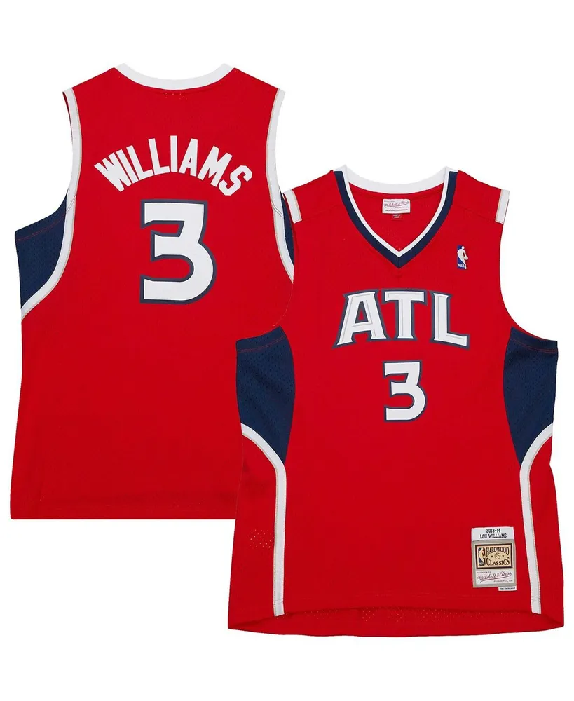 Men's Mitchell & Ness Lou Williams Red Atlanta Hawks Hardwood Classics Swingman Jersey