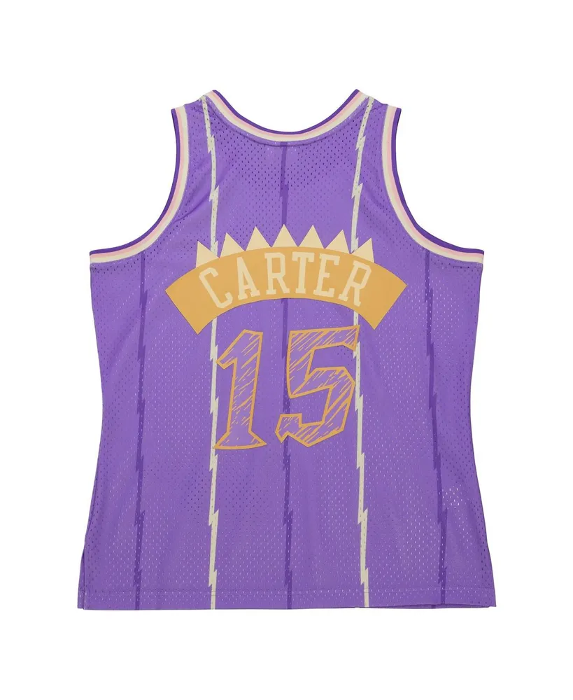 Men's Mitchell & Ness Vince Carter Purple Toronto Raptors Swingman Sidewalk Sketch Jersey