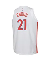 Big Boys and Girls Nike Joel Embiid White Philadelphia 76ers 2022/23 Swingman Jersey - City Edition