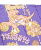 Men's Mitchell & Ness Vince Carter Purple Toronto Raptors Swingman Sidewalk Sketch Jersey