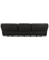 Closeout! Binardo 118" 3 Pc Zero Gravity Leather Sectional with 3 Power Recliners, Created for Macy's