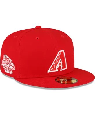 Men's New Era Red Arizona Diamondbacks Sidepatch 59FIFTY Fitted Hat