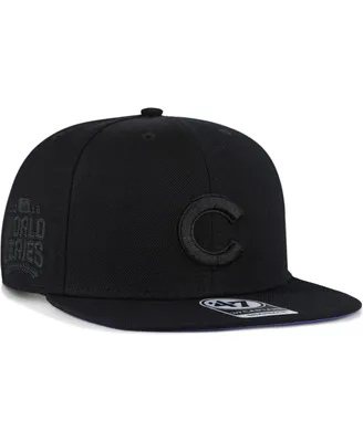 Men's '47 Brand Chicago Cubs Black on Black Sure Shot Captain Snapback Hat