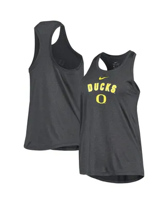 Women's Nike Anthracite Oregon Ducks Arch and Logo Classic Performance Tank Top