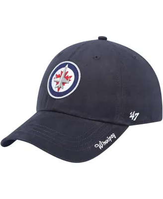 Women's '47 Brand Navy Winnipeg Jets Team Miata Clean Up Adjustable Hat