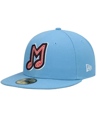 Men's New Era Light Blue Memphis Redbirds Authentic Collection Team Alternate 59FIFTY Fitted Hat