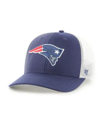 Men's '47 Brand Navy, White New England Patriots Trophy Trucker Flex Hat