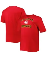 Men's Red Atlanta Hawks Big and Tall Heart Soul T-shirt