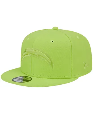 Men's New Era Neon Green Los Angeles Chargers Color Pack Brights 9FIFTY Snapback Hat