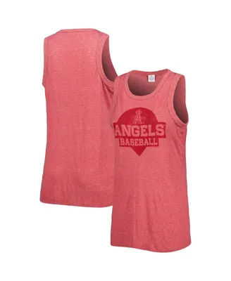 Women's Soft As A Grape Red Los Angeles Angels Tri-Blend Tank Top