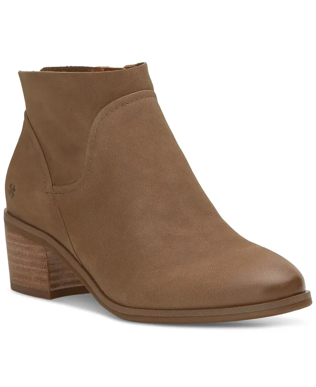 Lucky Brand Women's Bellita Asymmetrical Cutout Block-Heel Booties