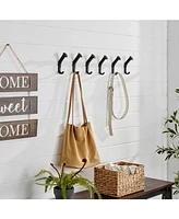 Danya B Cast Iron Railway Spike 6-Piece Wall Mount Hook Set