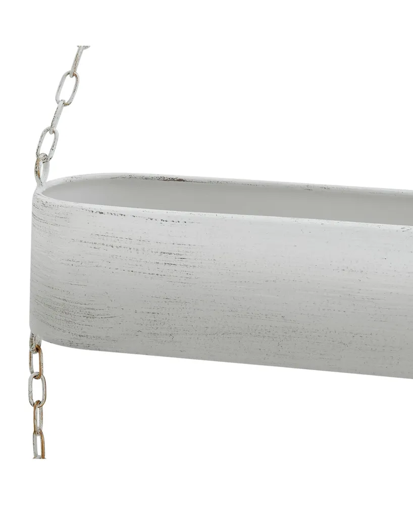 Danya B Two-Tier Hanging Metal Trough Wall Planter