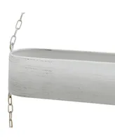 Danya B Two-Tier Hanging Metal Trough Wall Planter