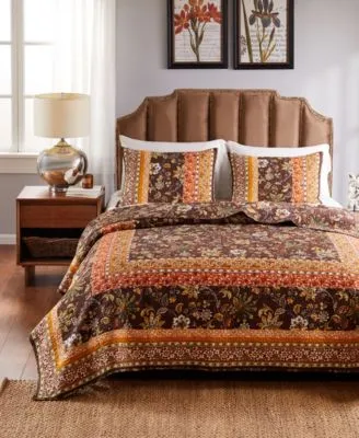 Greenland Home Fashions Audrey Floral Print Quilt Set Collection