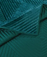 Greenland Home Fashions Riviera Velvet Finely Stitched 3 Piece Quilt Set