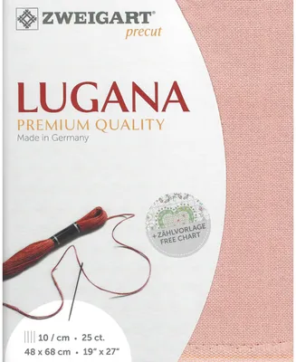 Zweigart Precut Needlework Fabric Lugana 25 count Ash Rose 3835/403