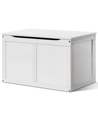 Costway Wooden Kids Toy Storage Box Sitting Top Chest Organizer