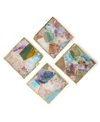 Radiance Composite Agate Coasters, Set of 4