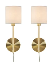 510 Design Conway Metal Wall Sconce with Cylinder Shade, Set Of 2