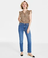 On 34th Women's High Rise Straight-Leg Jeans, Regular and Short