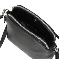 Club Rochelier Ladies Leather Double Zipper Crossbody Bag