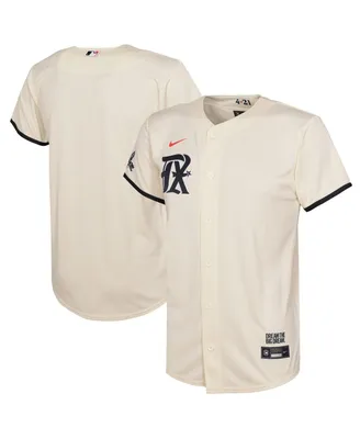Toddler Boys and Girls Nike Cream Texas Rangers 2023 City Connect Replica Jersey
