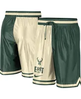 Men's Nike Hunter Green, Cream Milwaukee Bucks Courtside Versus Force Split Dna Performance Shorts