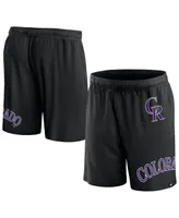 Men's Fanatics Black Colorado Rockies Clincher Mesh Shorts