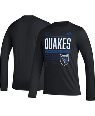 Men's adidas Black San Jose Earthquakes Club Dna Long Sleeve T-shirt