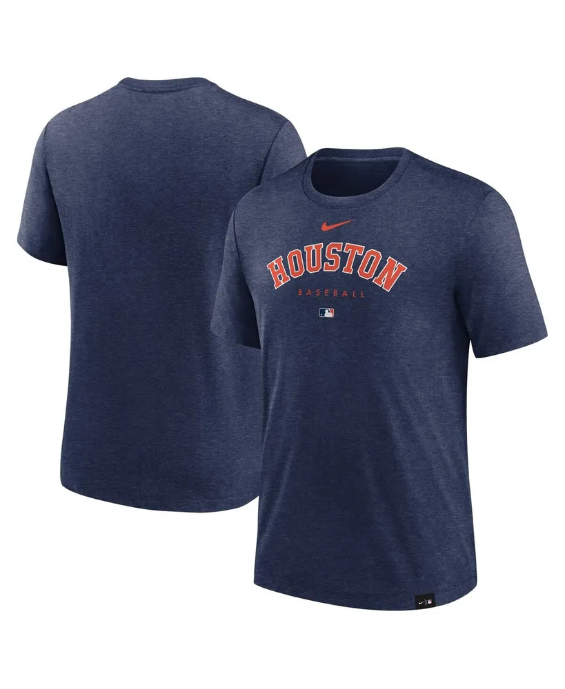 Men's Nike Heather Navy Houston Astros Authentic Collection Early Work Tri-Blend Performance T-shirt